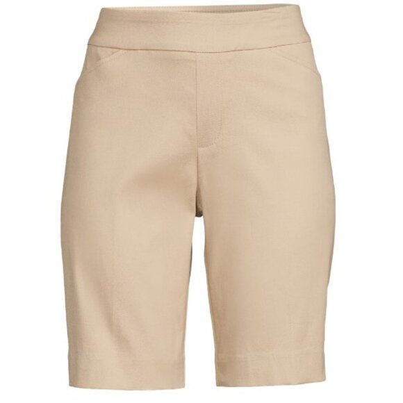 Time and Tru Women's Pull-On Bermuda Shorts, Natural Tan - Picture 5 of 5